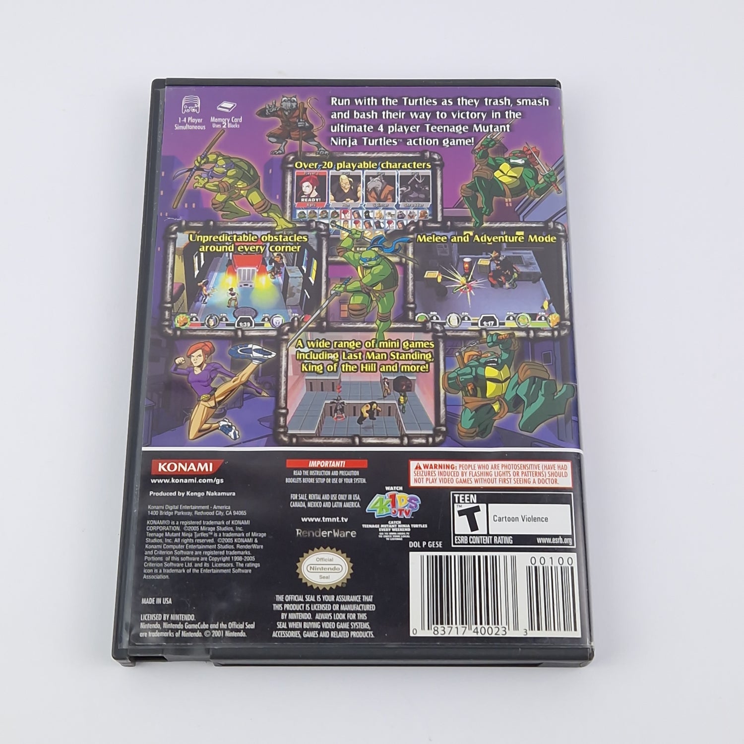 Nintendo Gamecube Spiel : TMNT Mutant Melee Ninja Turtles | OVP NTSC-U/C USA