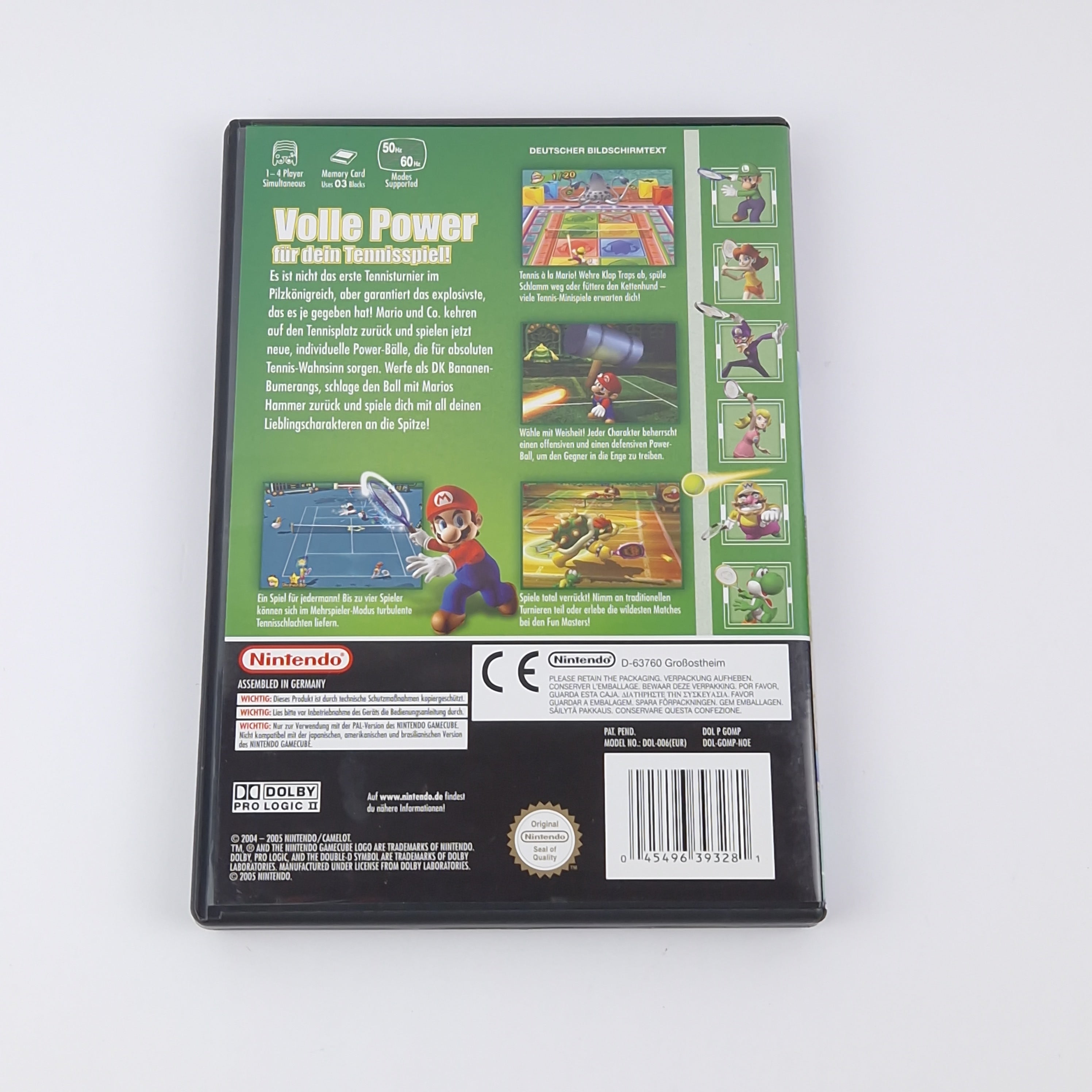 Nintendo Gamecube Spiel : Mario Power Tennis + Big Ben Controller u. Memory Card