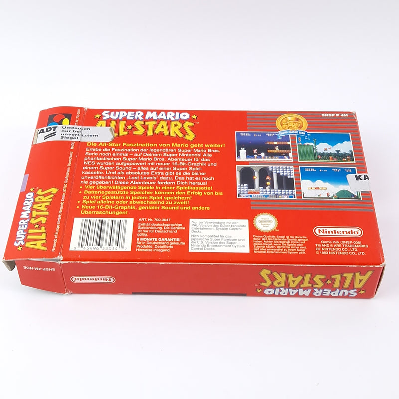 Super Nintendo Spiel : Super Mario All Stars - Super Classic Serie OVP PAL SNES