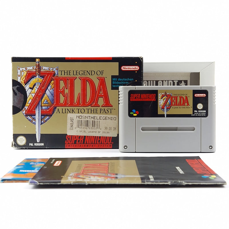 Super Nintendo Spiel : Zelda a link to the Past - OVP Anleitung Karte - SNES PAL