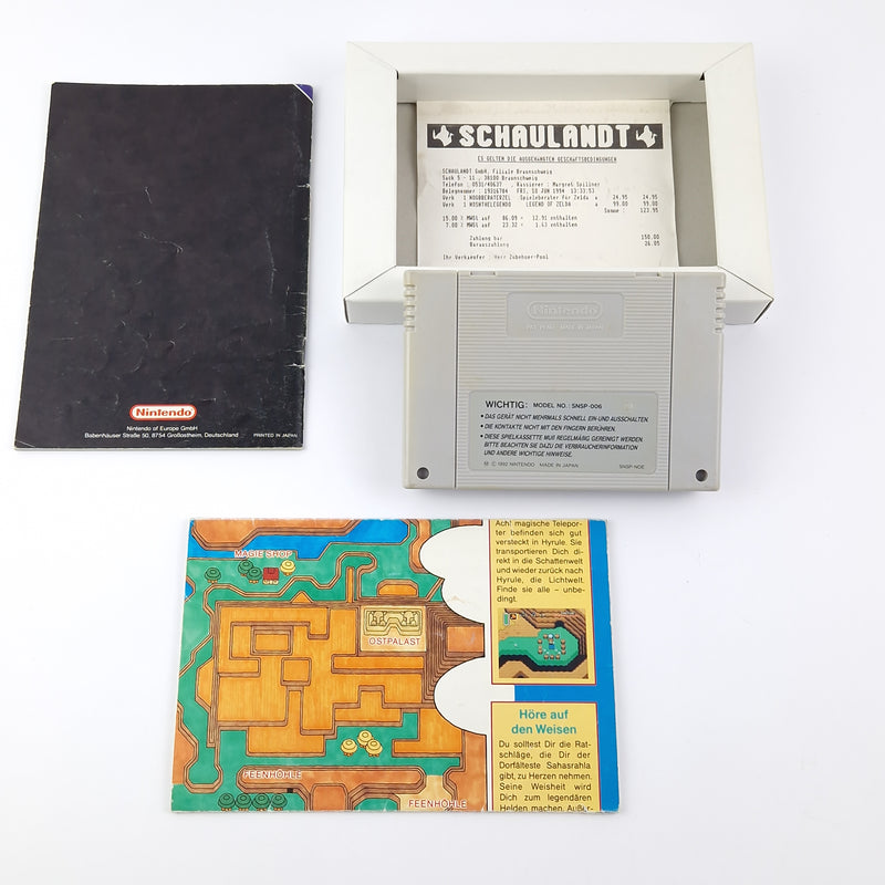 Super Nintendo Spiel : Zelda a link to the Past - OVP Anleitung Karte - SNES PAL