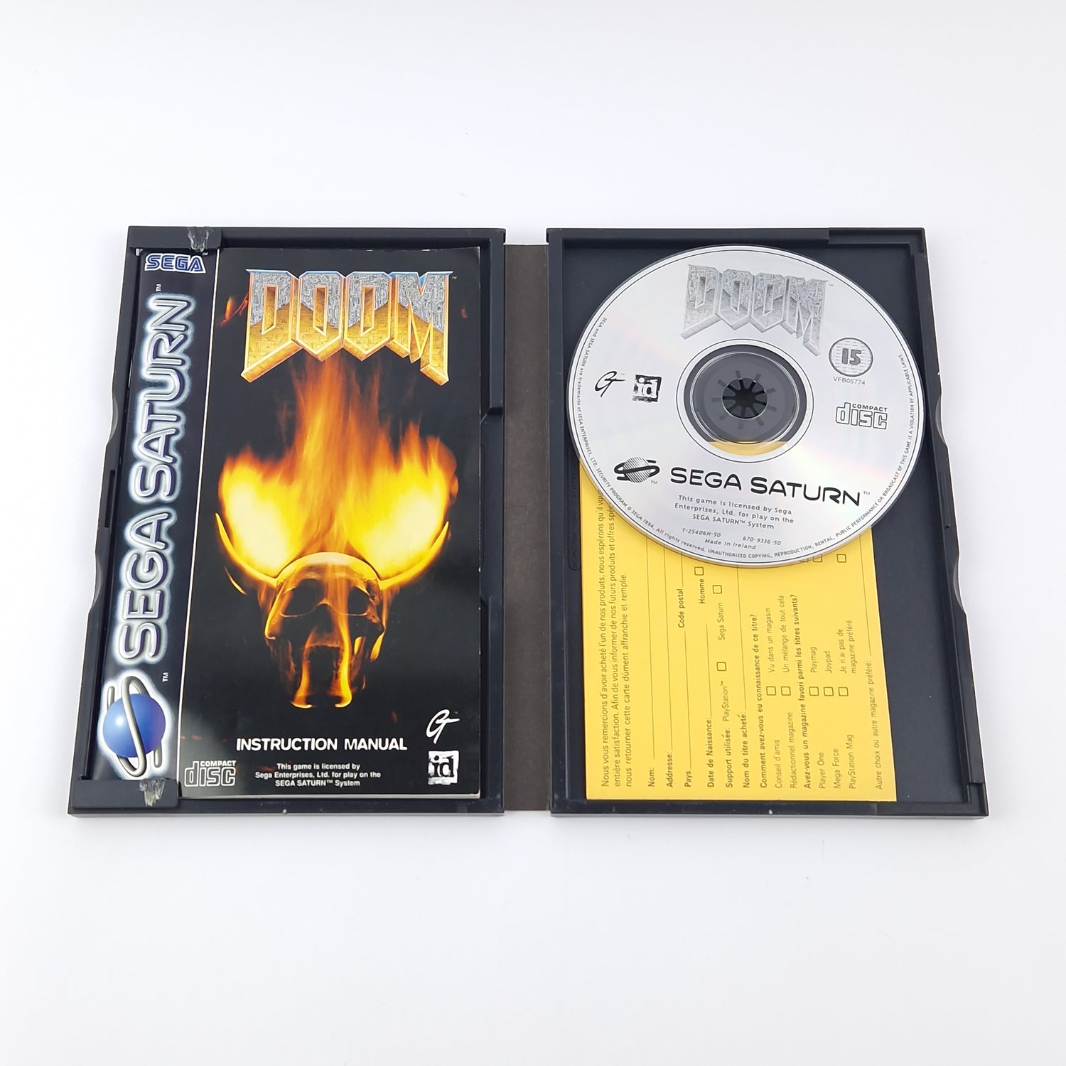 Sega Saturn Game: Doom - OVP Instructions PAL USK18 | CD Compact Disc