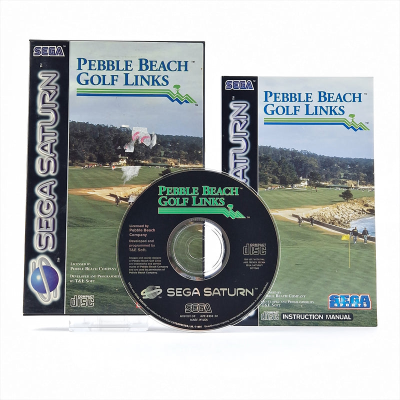 Sega Saturn Spiel : Pebble Beach Golf Links - OVP Anleitung PAL | CD Disk