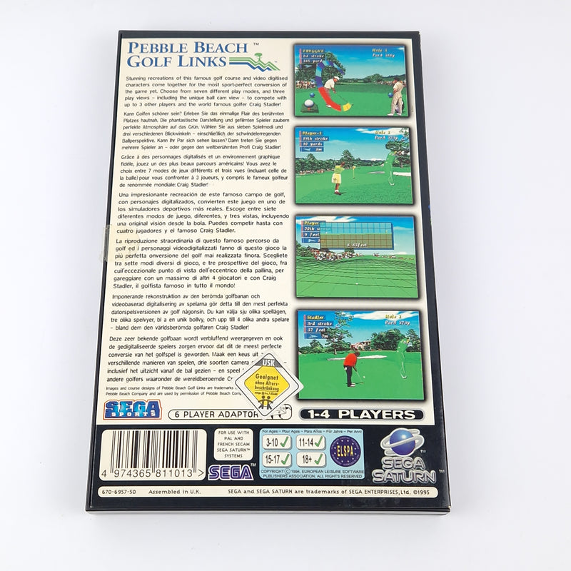 Sega Saturn Game: Pebble Beach Golf Links - OVP Instructions PAL | CD disc