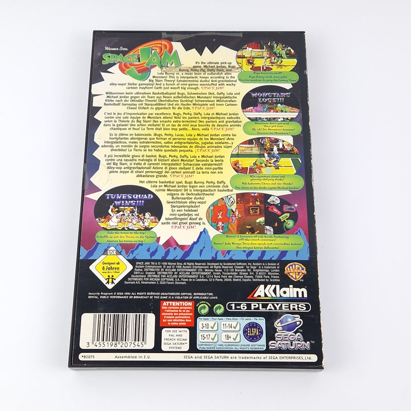 Sega Saturn Game: Warner Bros. Space Jam - OVP Instructions PAL | CD Disk Acclaim