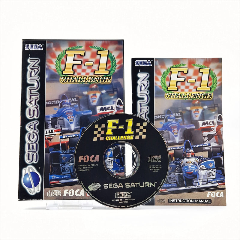 Sega Saturn Spiel : F-1 Challenge Sega Sports - OVP Anleitung PAL | CD Disk