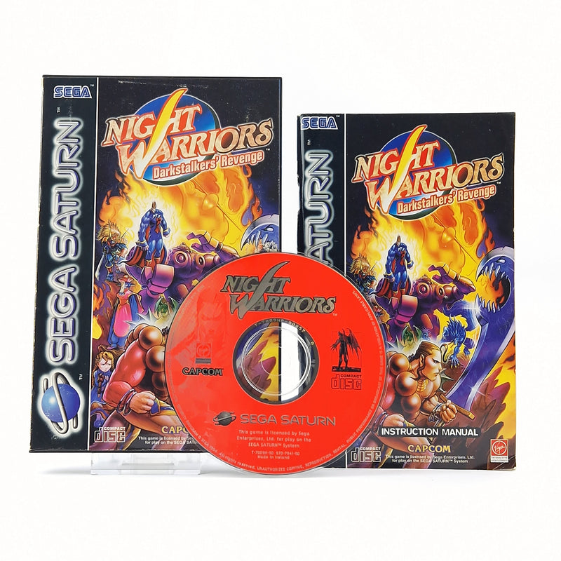 Sega Saturn Spiel : Night Warriors Darkstalkers Revenge - OVP  PAL | CD Disk