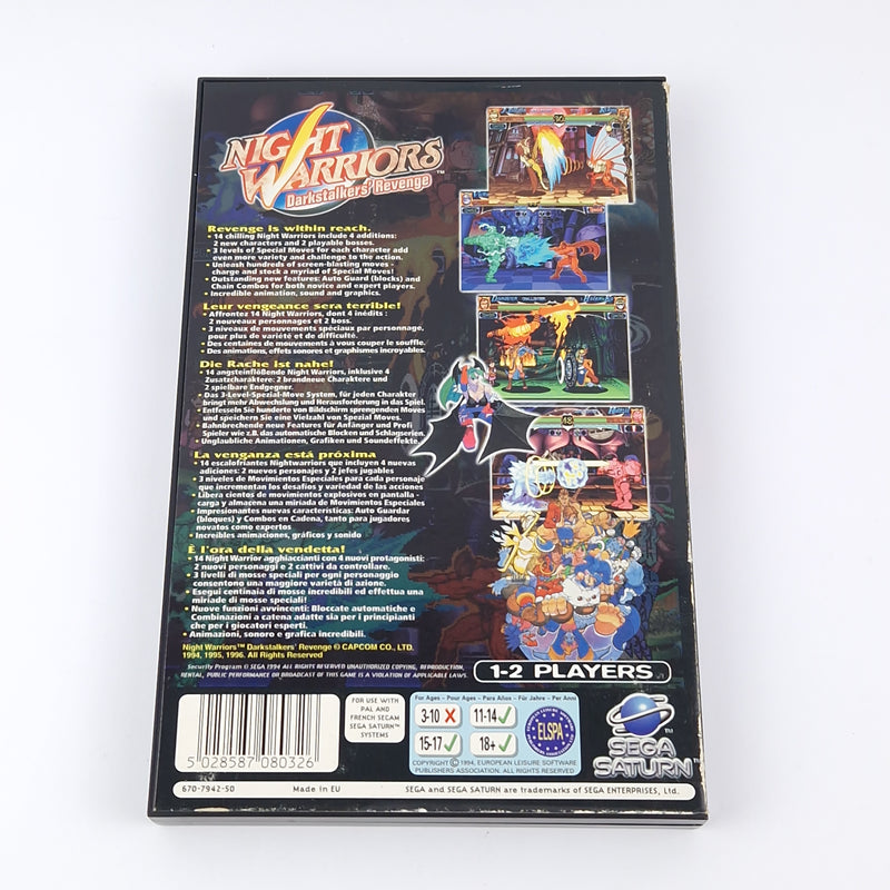 Sega Saturn Game: Night Warriors Darkstalkers Revenge - OVP PAL | CD disc