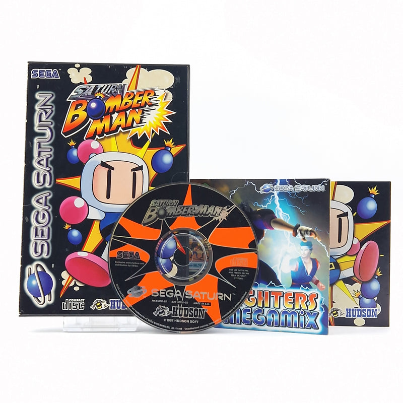 Sega Saturn Game: Saturn Bomber Man - OVP Instructions PAL | CD Disk Hudson