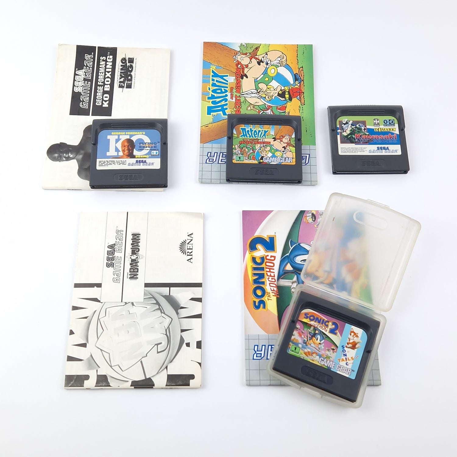 Sega Game Gear Konvolut : 2 defekte Konsolen u. 10 Spiele (4 in OVP) - Handheld