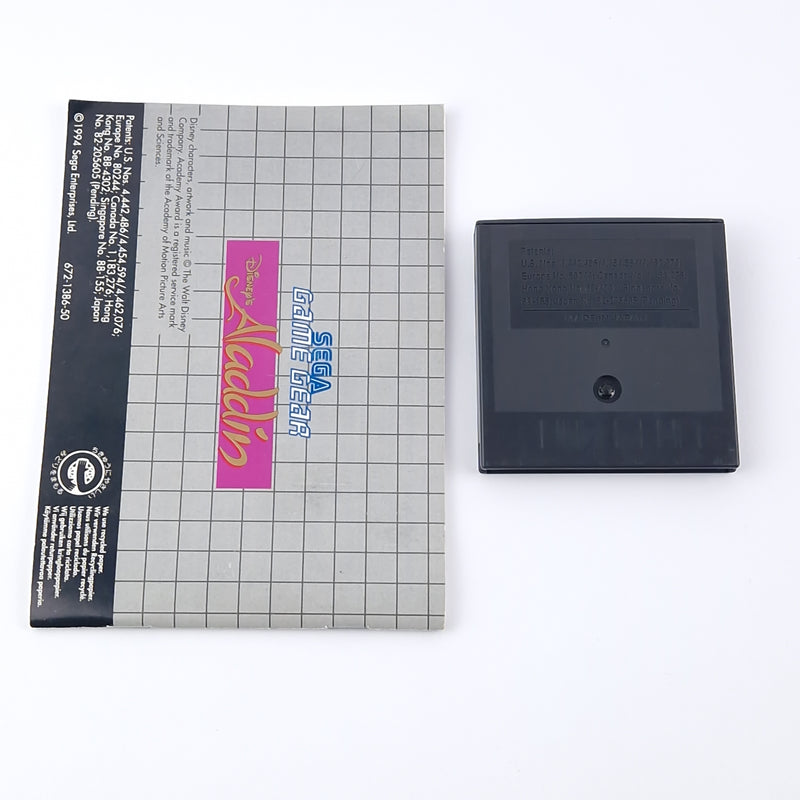 Sega Game Gear Spiel : Disneys Aladdin + Anleitung - Modul Cartridge | PAL Game