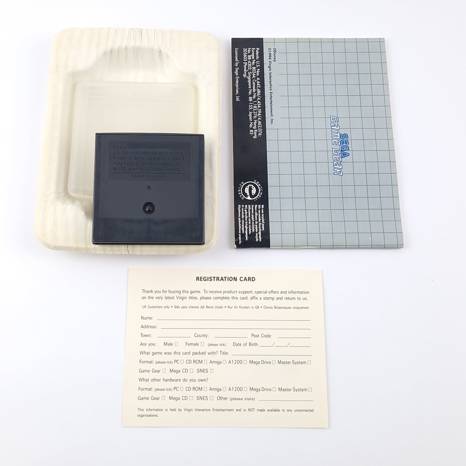 Sega Game Gear Game: The Lion King - OVP Instructions Module | PAL Game