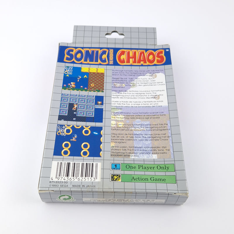 Sega Game Gear Spiel : Sonic The Hedgehog Chaos - OVP Anleitung Modul PAL