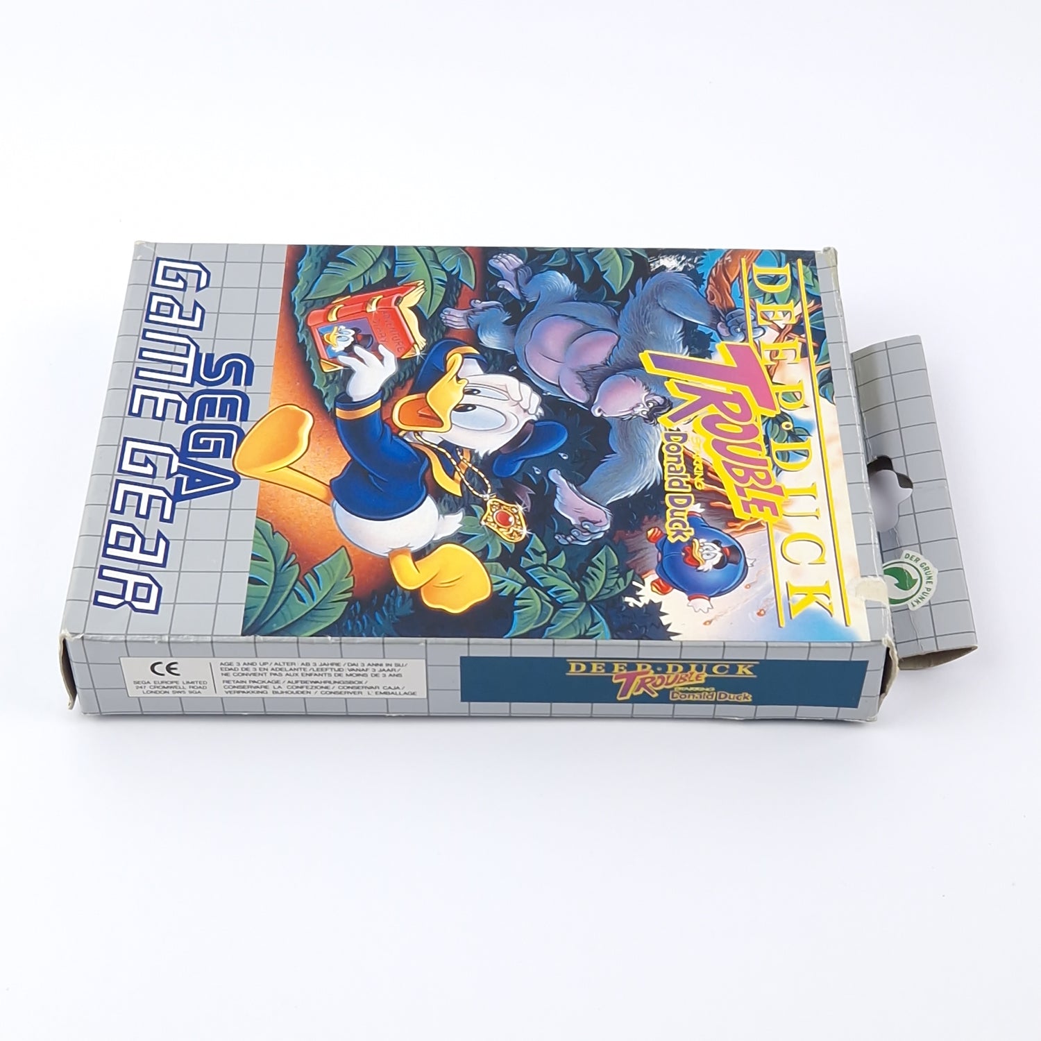 Sega Game Gear game: Deep Duck Trouble starring Donald Duck - original packaging instructions