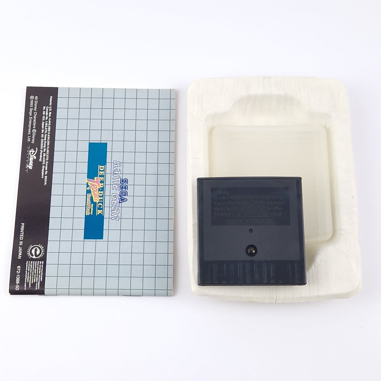 Sega Game Gear game: Deep Duck Trouble starring Donald Duck - original packaging instructions