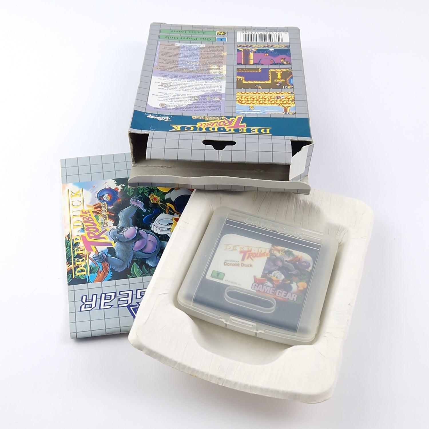 Sega Game Gear game: Deep Duck Trouble starring Donald Duck - original packaging instructions