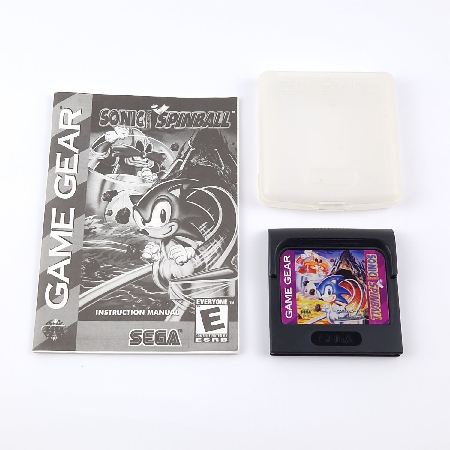 Sega Game Gear Spiel : Sonic The Hedgehog Spinball - OVP Anleitung Modul USA