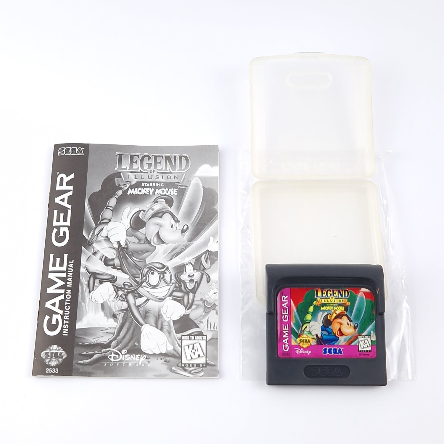 Sega Game Gear Spiel : Legend of illusion starring Mickey Mouse - OVP Modul USA
