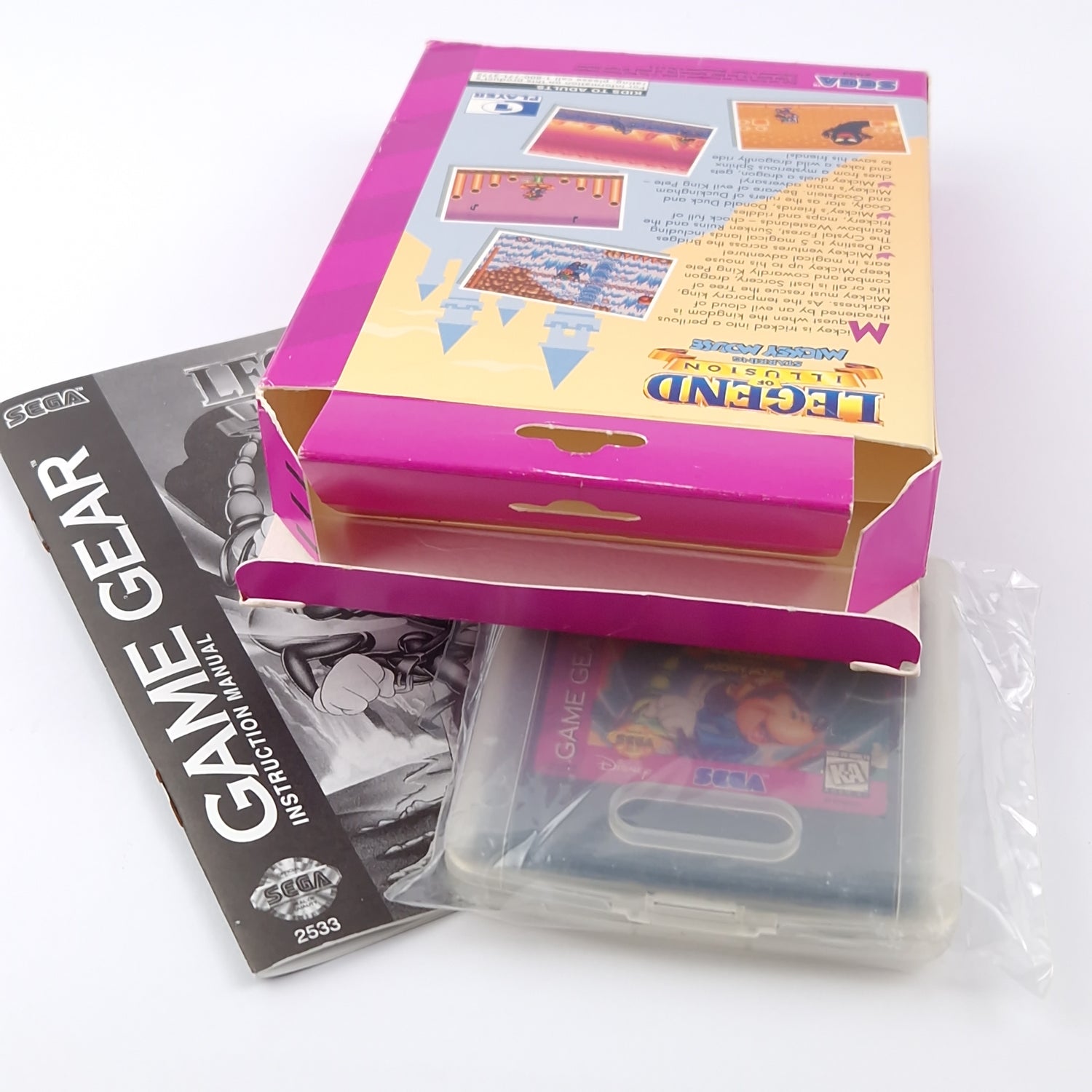 Sega Game Gear Spiel : Legend of illusion starring Mickey Mouse - OVP Modul USA