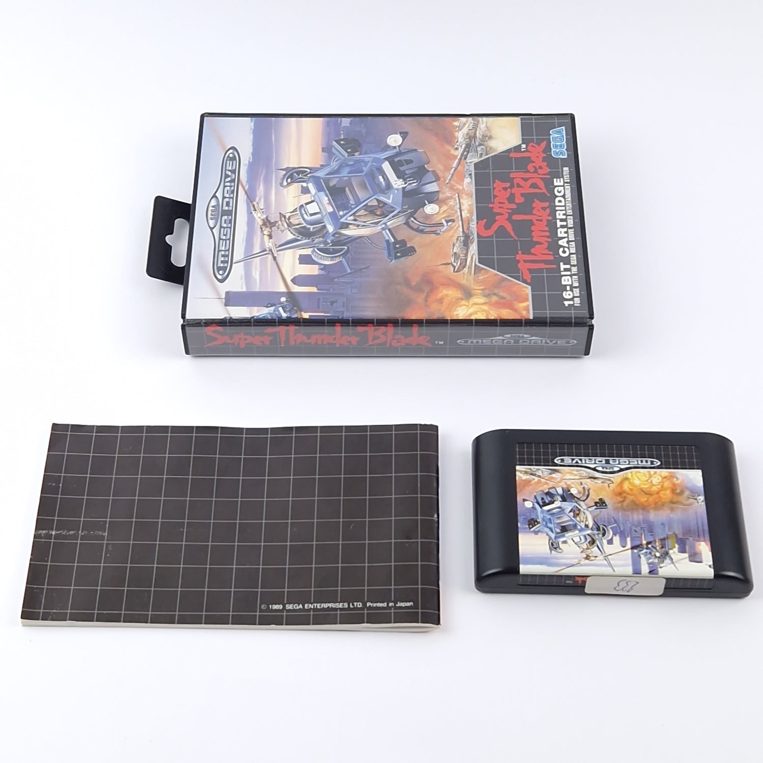 Sega Mega Drive Spiel : Super Thunder Blade - OVP Anleitung Modul | MD PAL