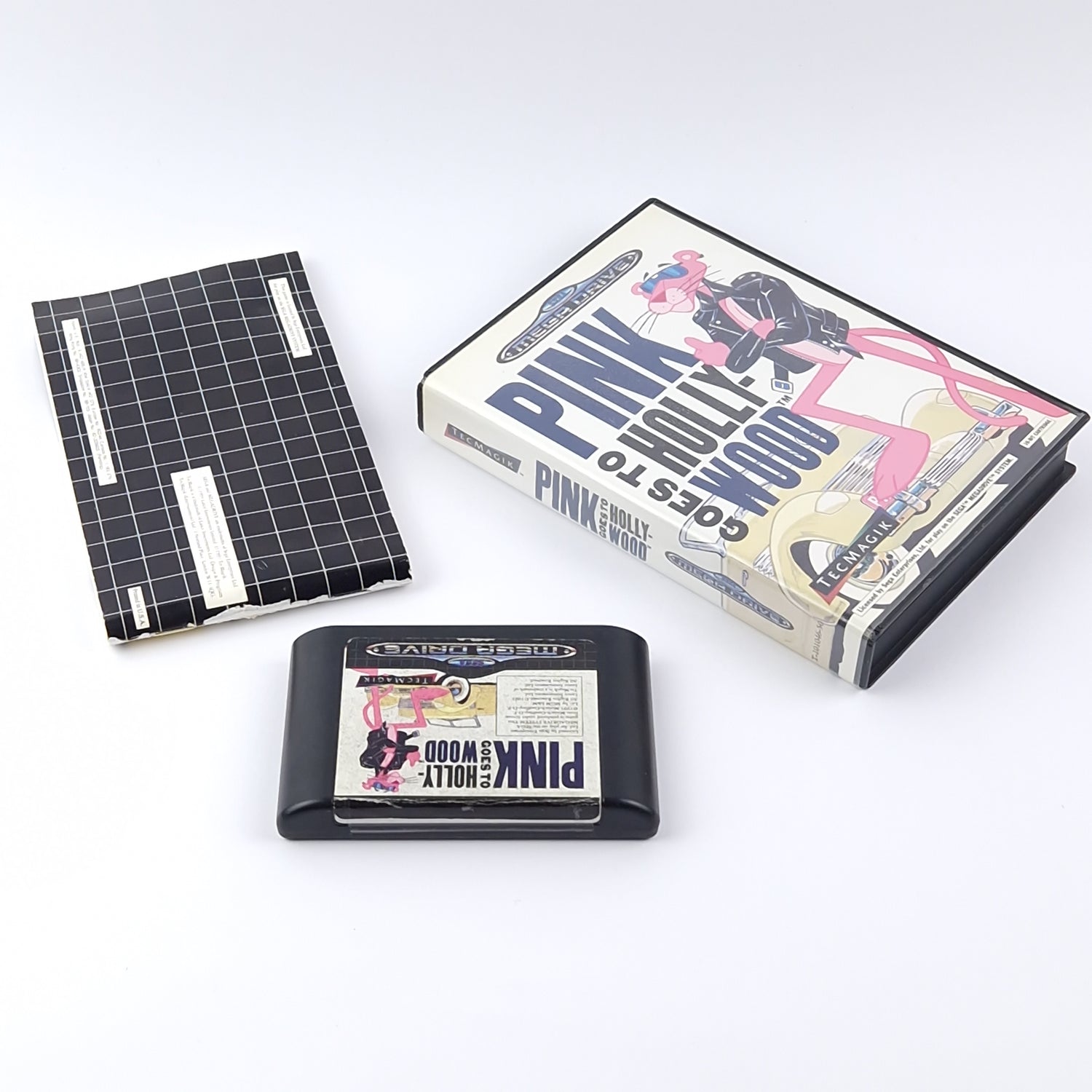 Sega Mega Drive Spiel : Pink Goes To Hollywood - OVP Anleitung Modul PAL