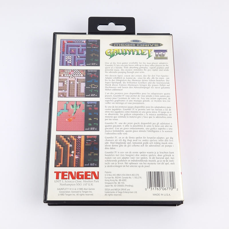 Sega Mega Drive Spiel : Gauntlet IV 4 - OVP Anleitung Modul PAL Cartridge