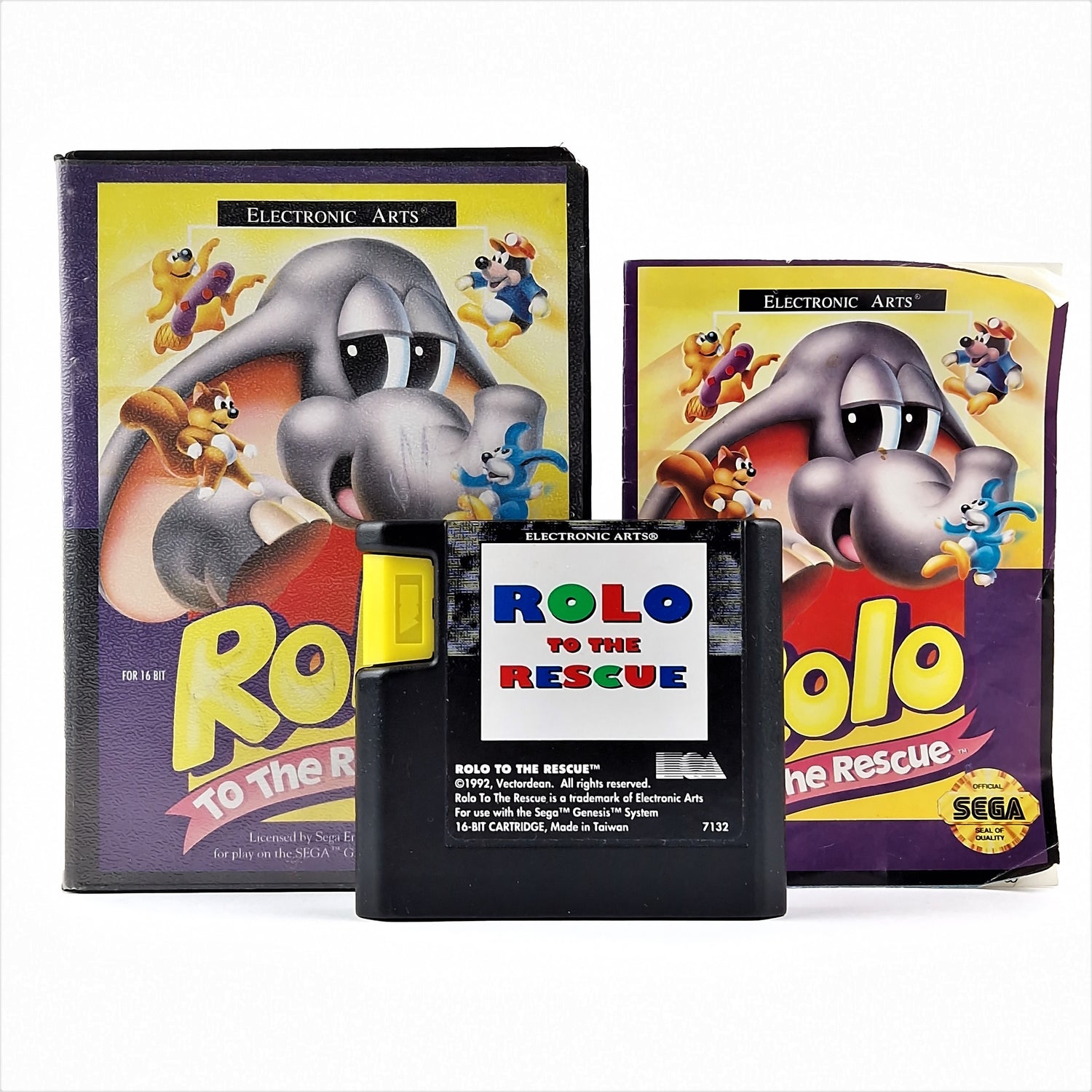 Sega Genesis Spiel : Rolo To The Rescue - OVP Anleitung USA Mega Drive