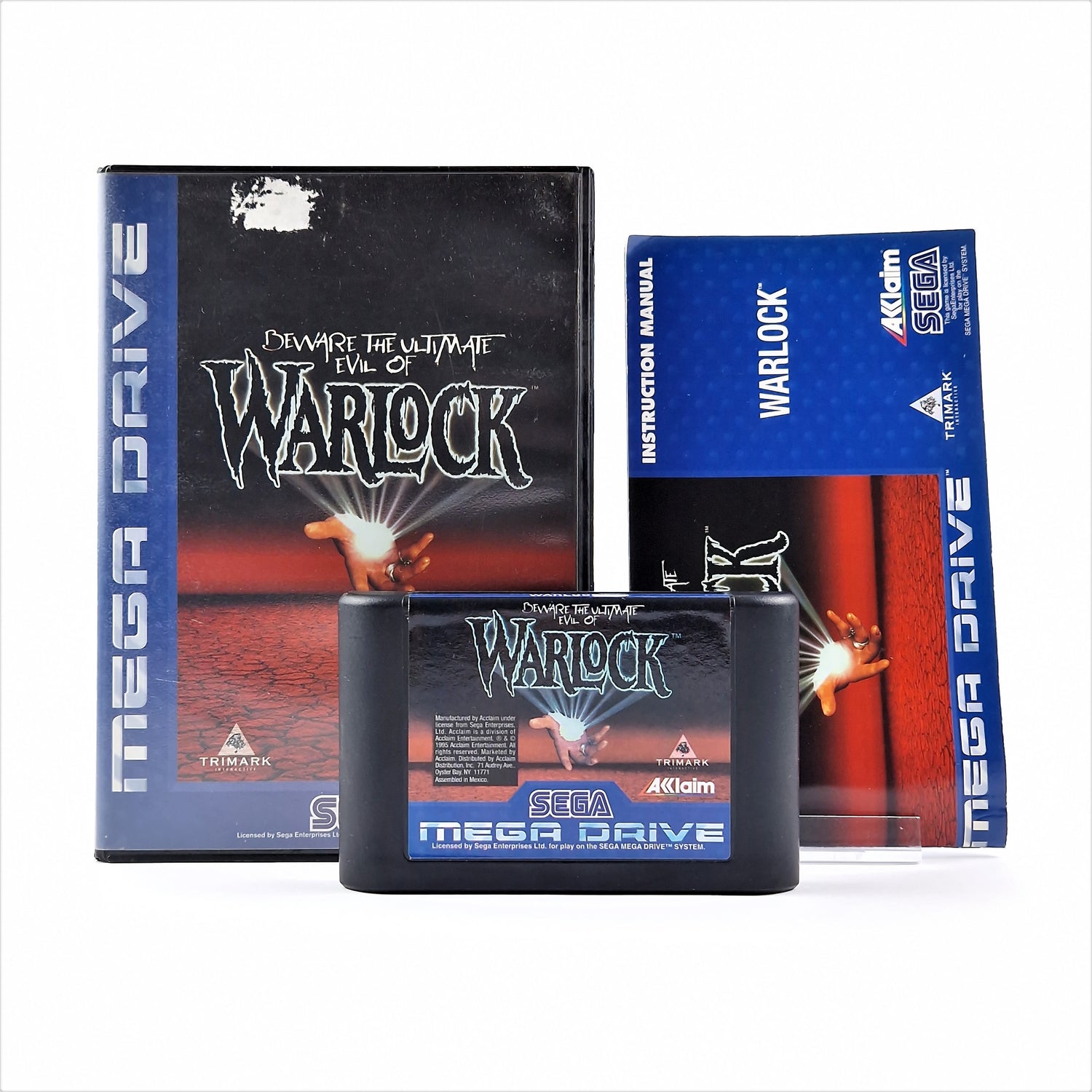 Sega Mega Drive Spiel : Beware The Ultimate Evil of Warlock - OVP Anleitung PAL