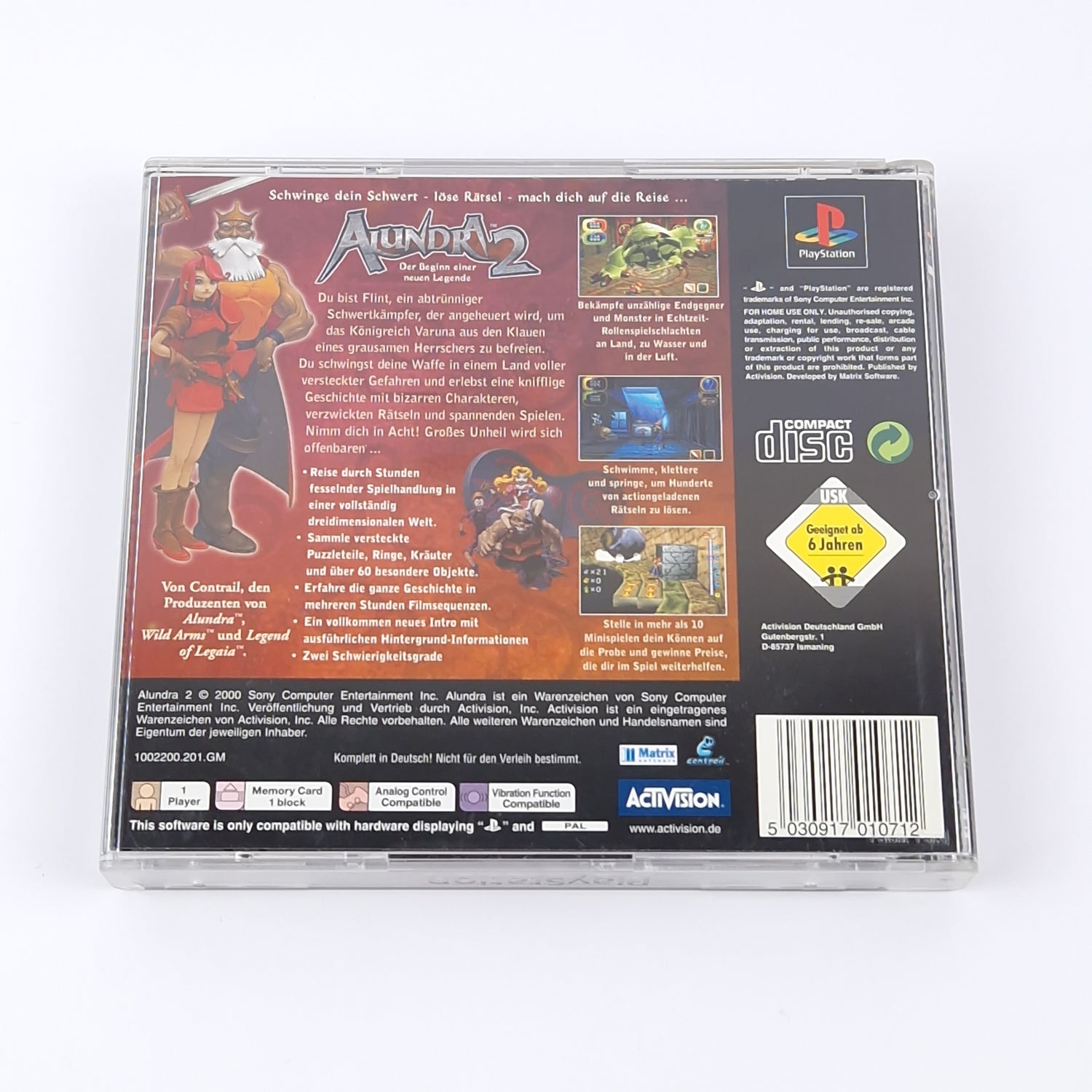 Sony Playstation 1 Spiel : Alundra 2 - OVP Anleitung CD - PAL PS1 PSX
