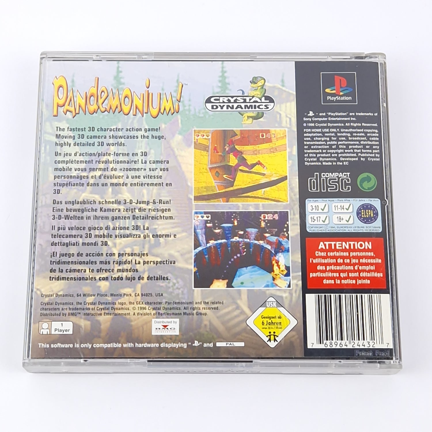 Sony Playstation 1 Spiel : Pandemonium ! - OVP Anleitung CD | PS1 PSX Game