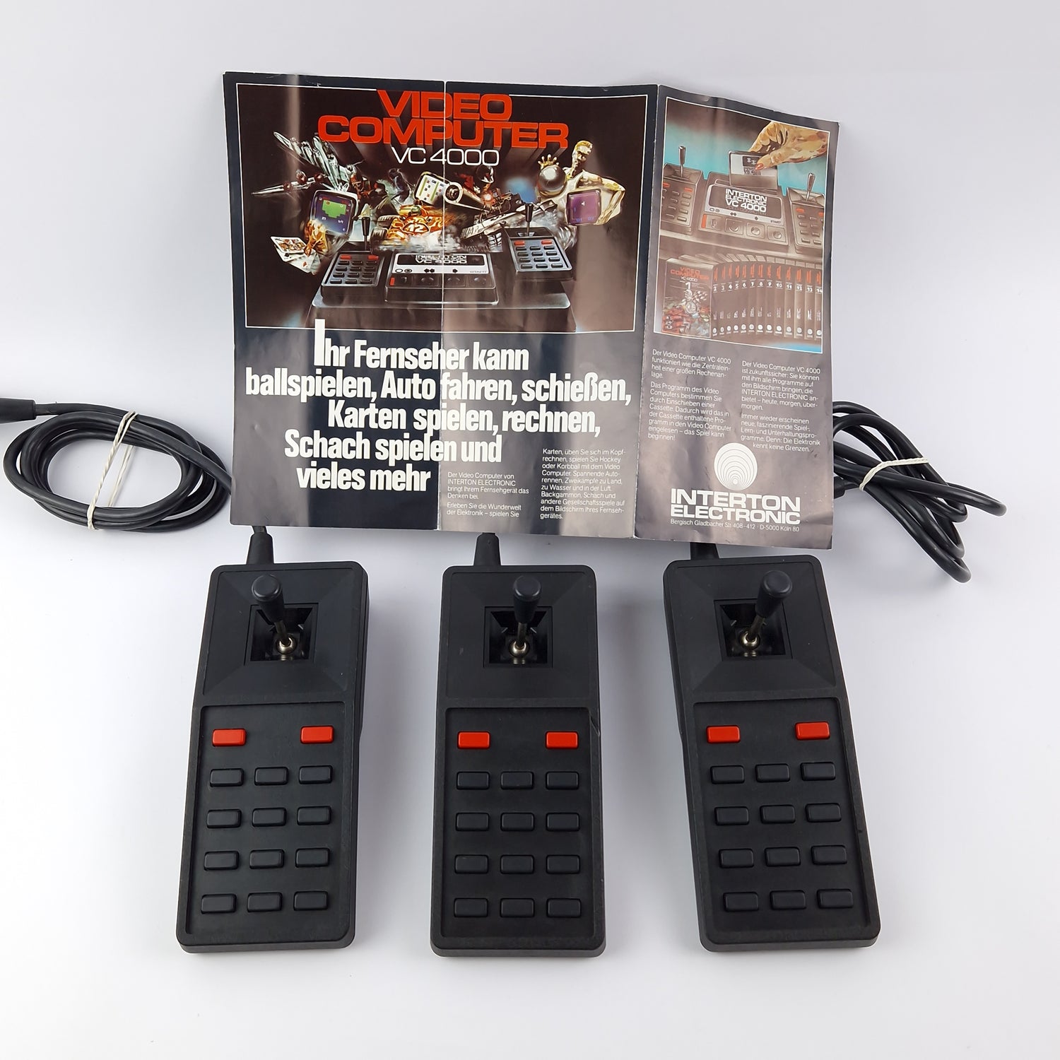 Interton Electronic VC 4000 Video Computer Console - 11 games and accessories