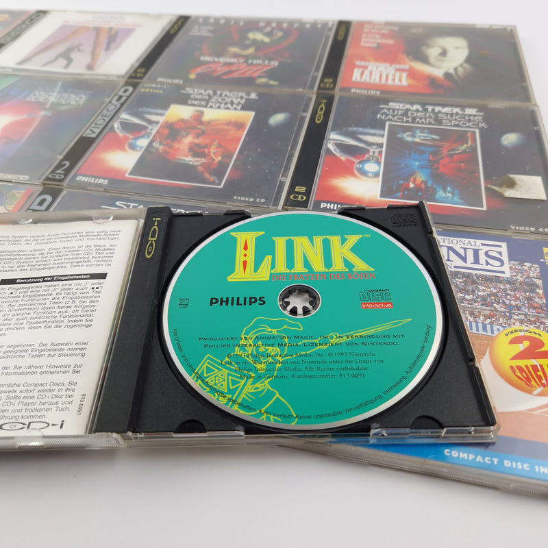 Philips CDi Konsole - Zelda Link die Fratzen des Bösen, 13 Spiele, Gamepads