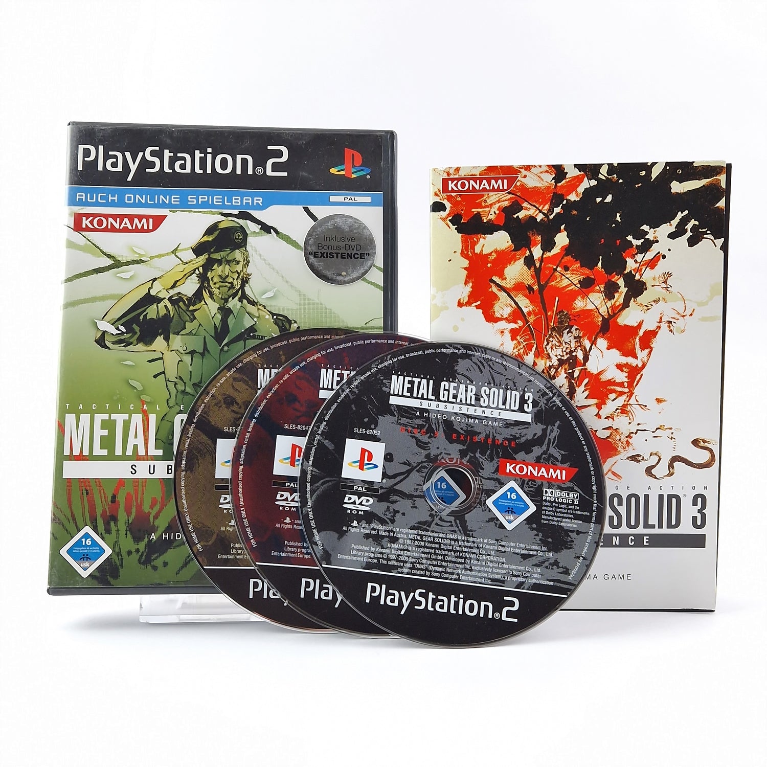 Sony Playstation 2 Spiel : Metal Gear Solid 3 Subsistence - OVP Anleitung CD PS2