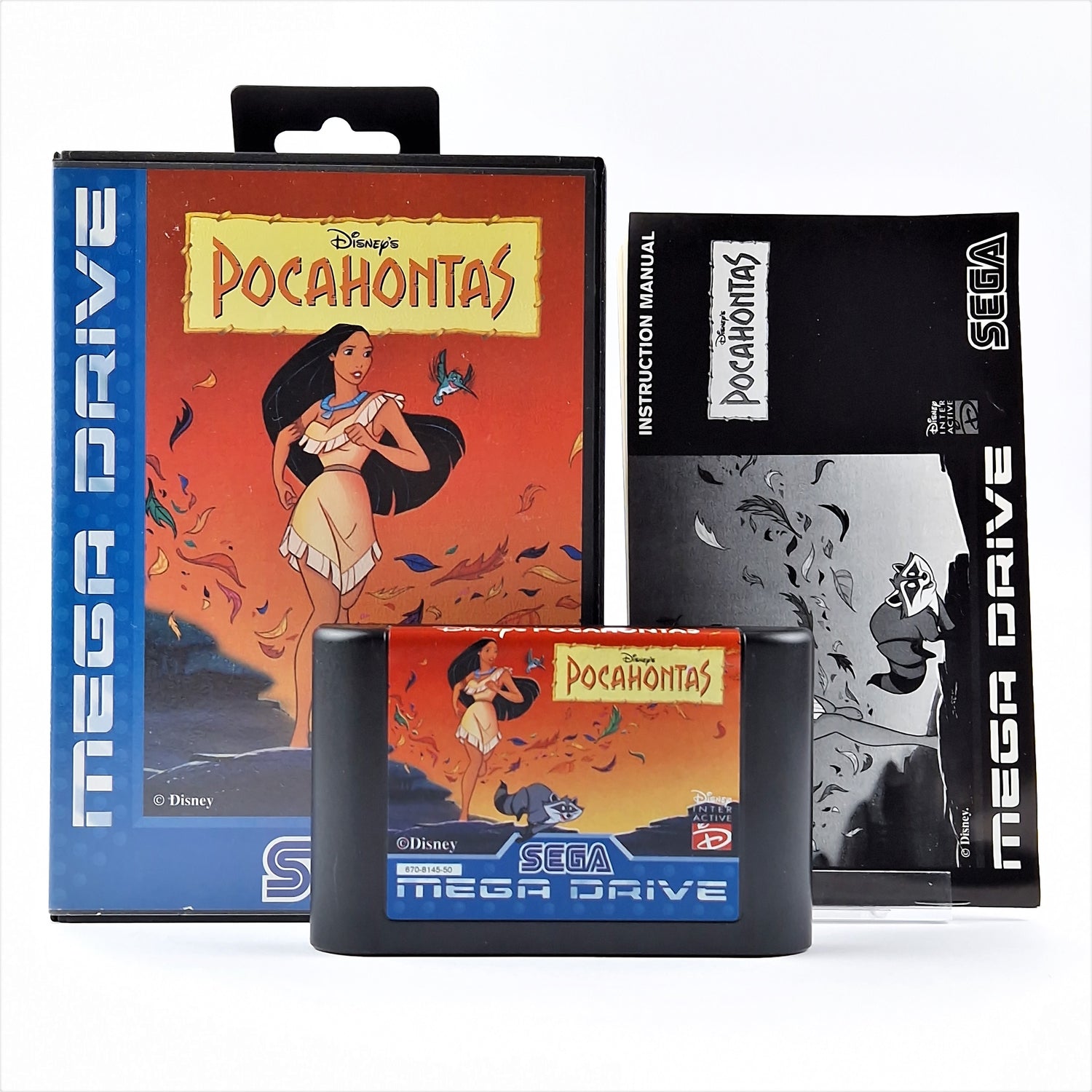 Sega Mega Drive Spiel : Disneys Pocahontas - OVP Anleitung Modul | PAL MD Game