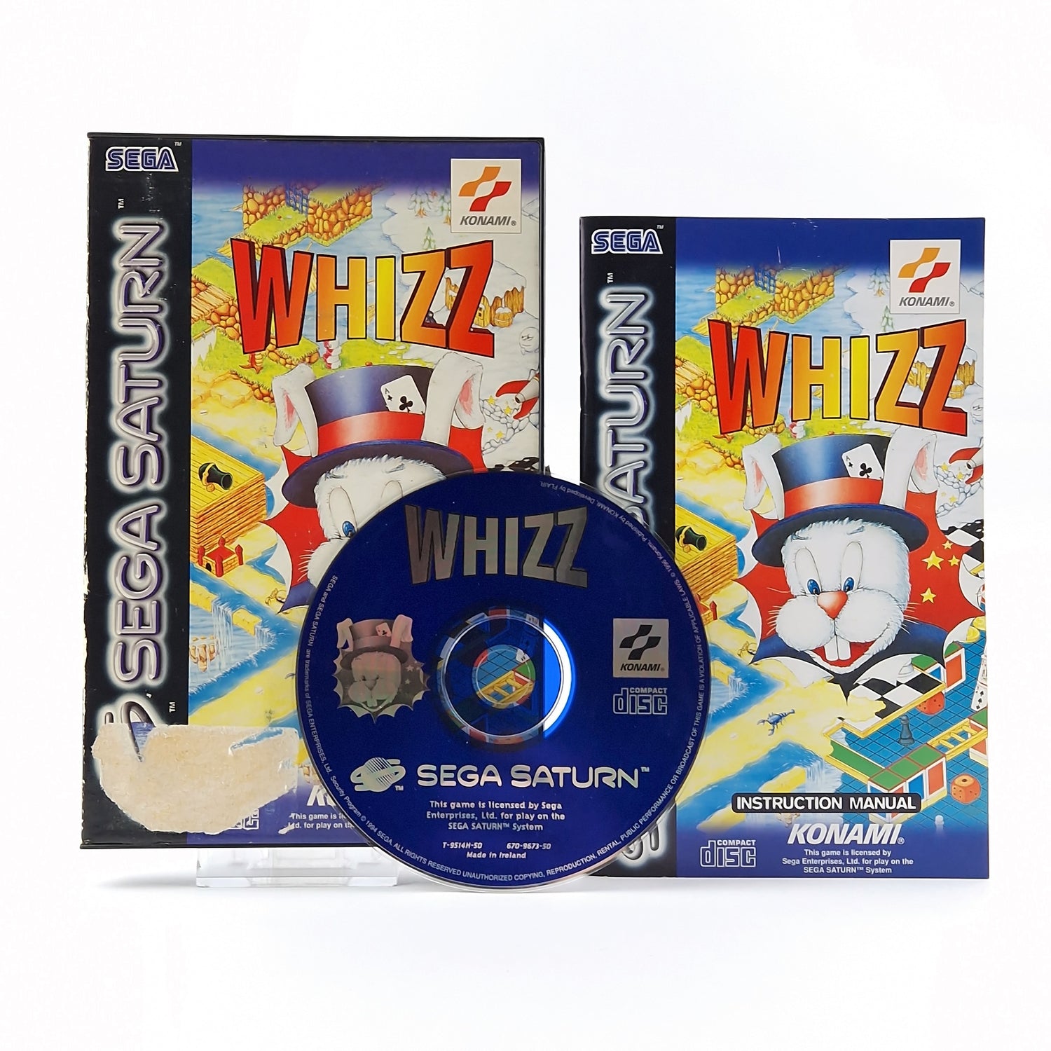 Sega Saturn Game: WHIZZ - OVP Instructions CD Disk | PAL Konami Game