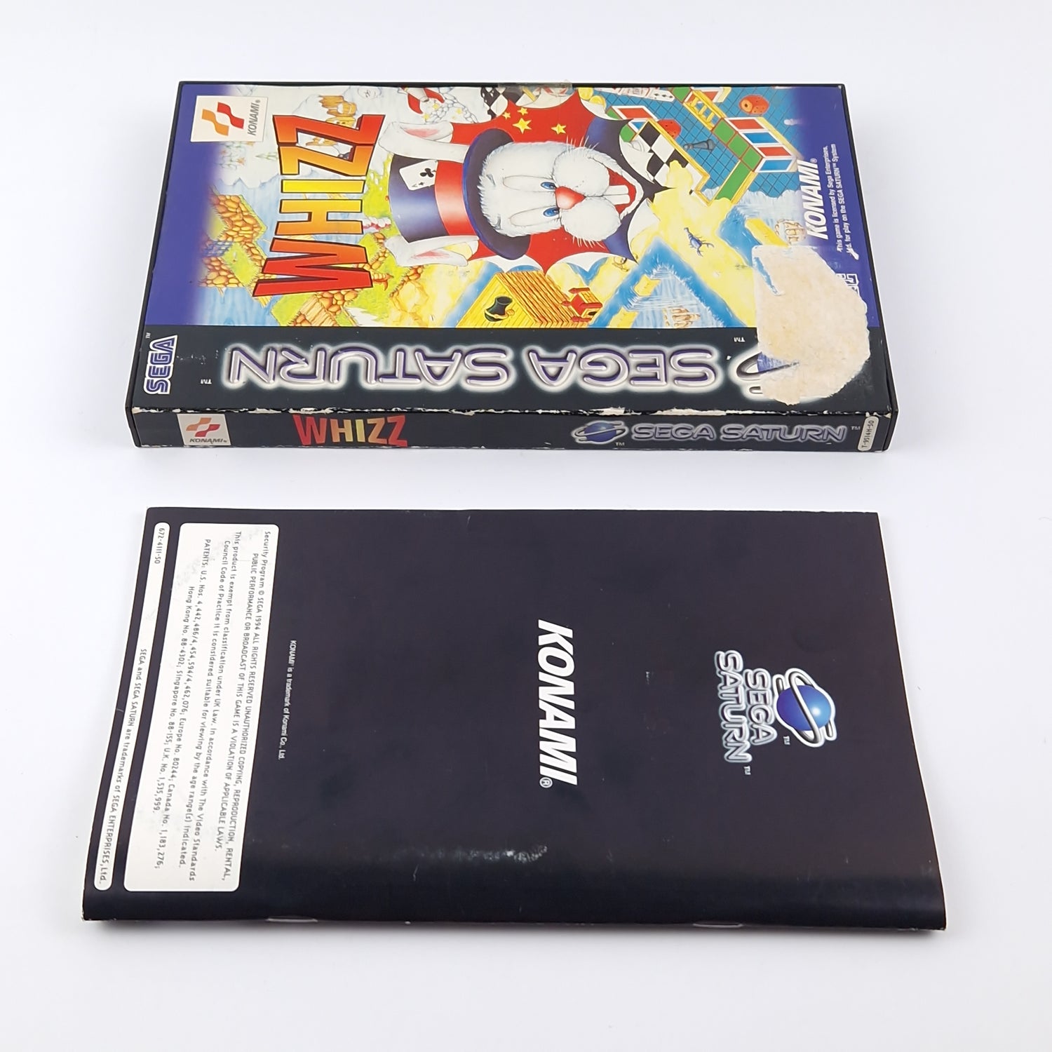 Sega Saturn Game: WHIZZ - OVP Instructions CD Disk | PAL Konami Game