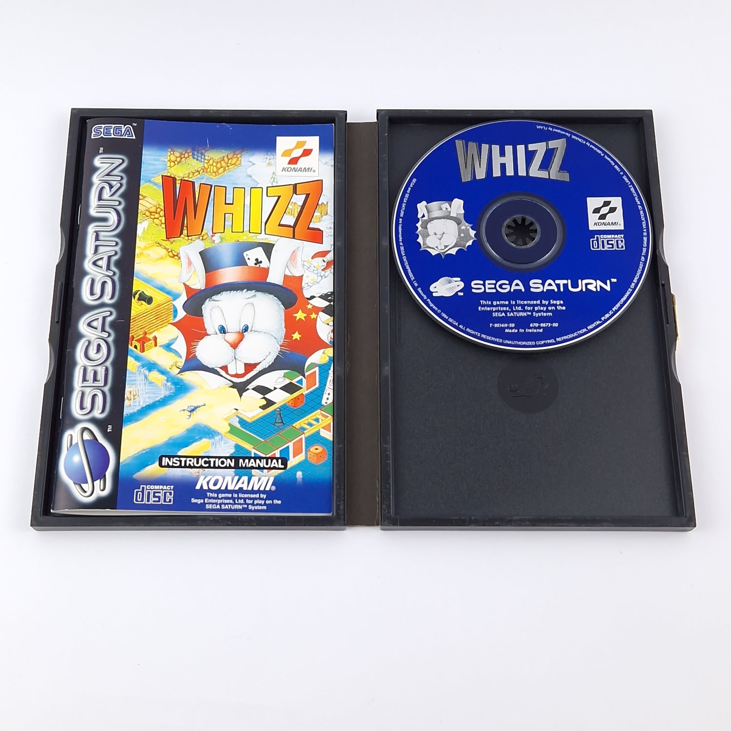 Sega Saturn Spiel : WHIZZ - OVP Anleitung CD Disk | PAL Konami Game