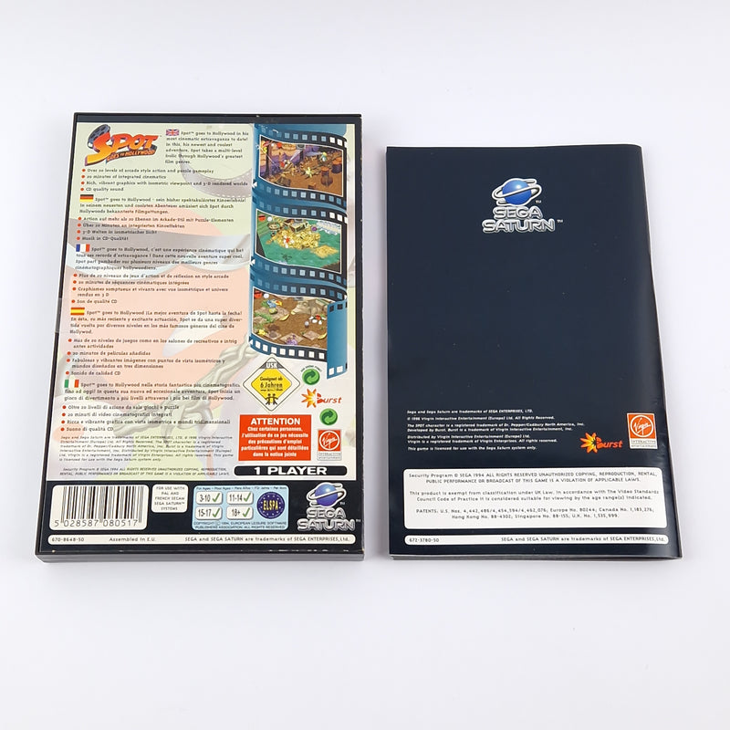 Sega Saturn Spiel : Spot Goes To Hollywood - OVP Anleitung CD Disk | PAL Game