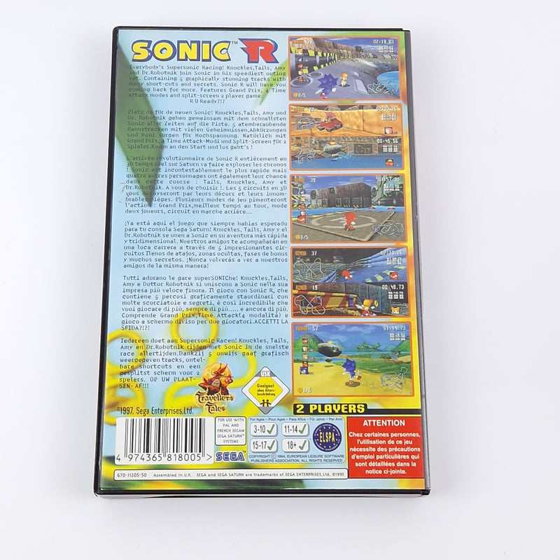 Sega Saturn Spiel : Sonic R - OVP Anleitung CD | Sonic The Hedgehog PAL Game