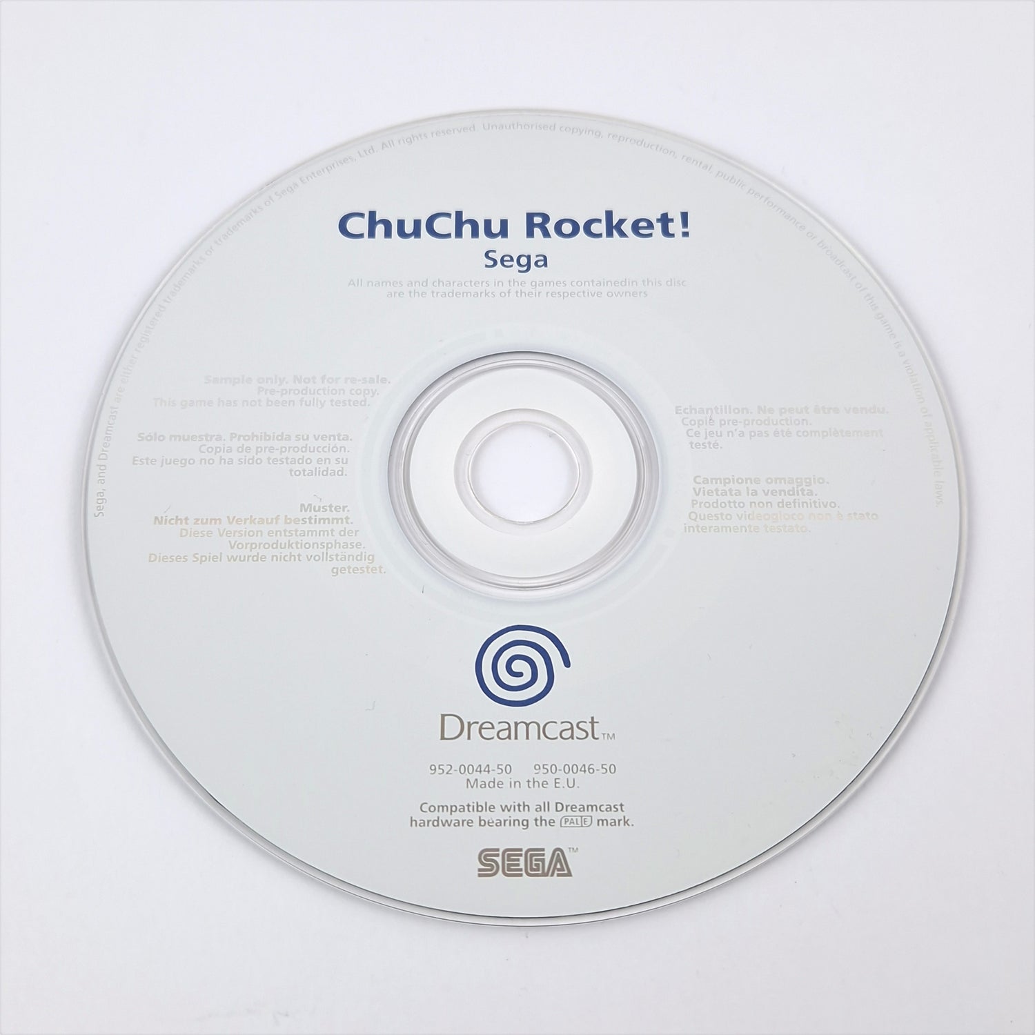 Sega Dreamcast PROMO Spiel : Chu Chu Rocket! - Not for Resale | CD PAL Sample
