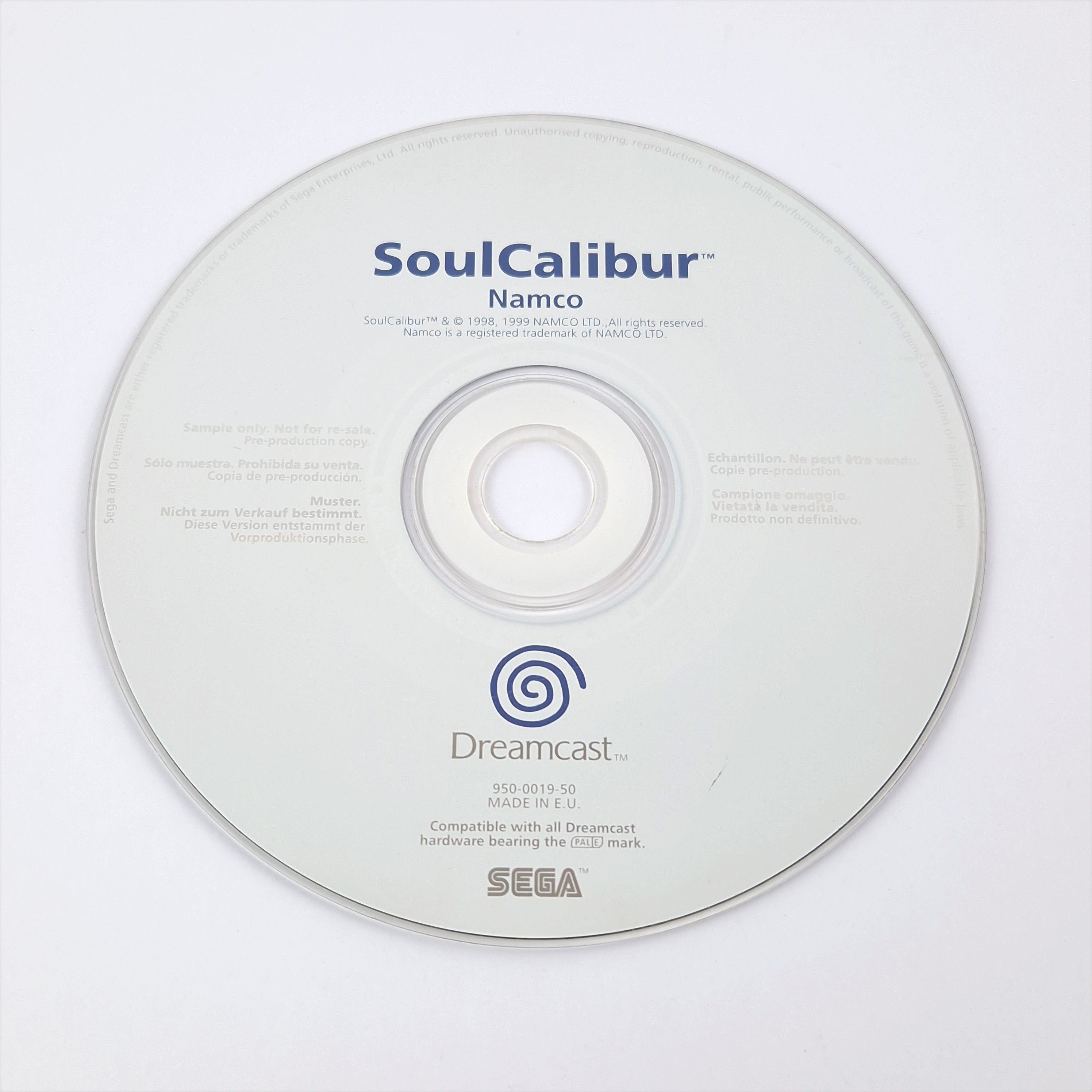 Sega Dreamcast PROMO Game : Soul Calibur - Not for Resale Sample | PAL DC