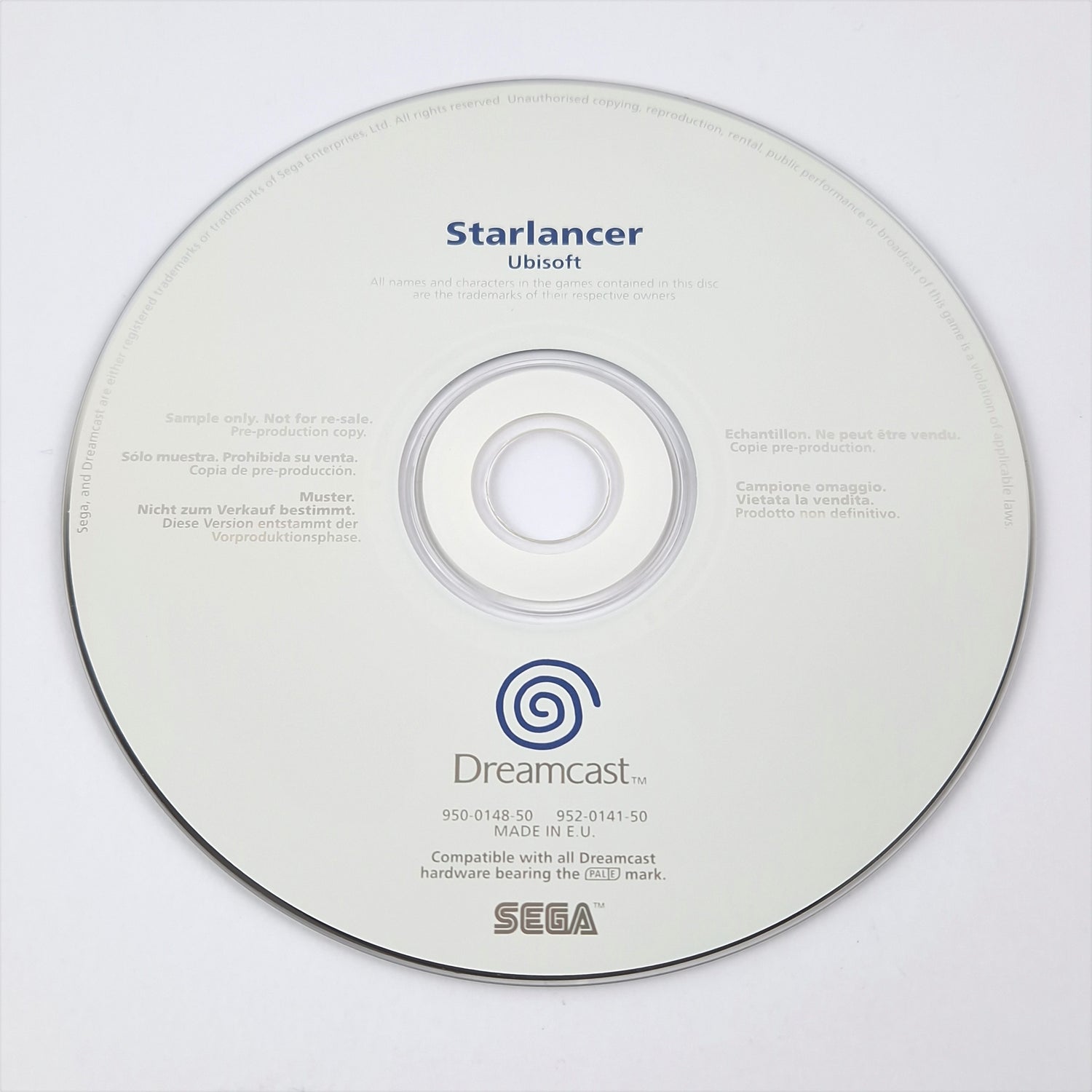 Sega Dreamcast PROMO Spiel : Starlancer - Not for Resale Sample  PAL DC