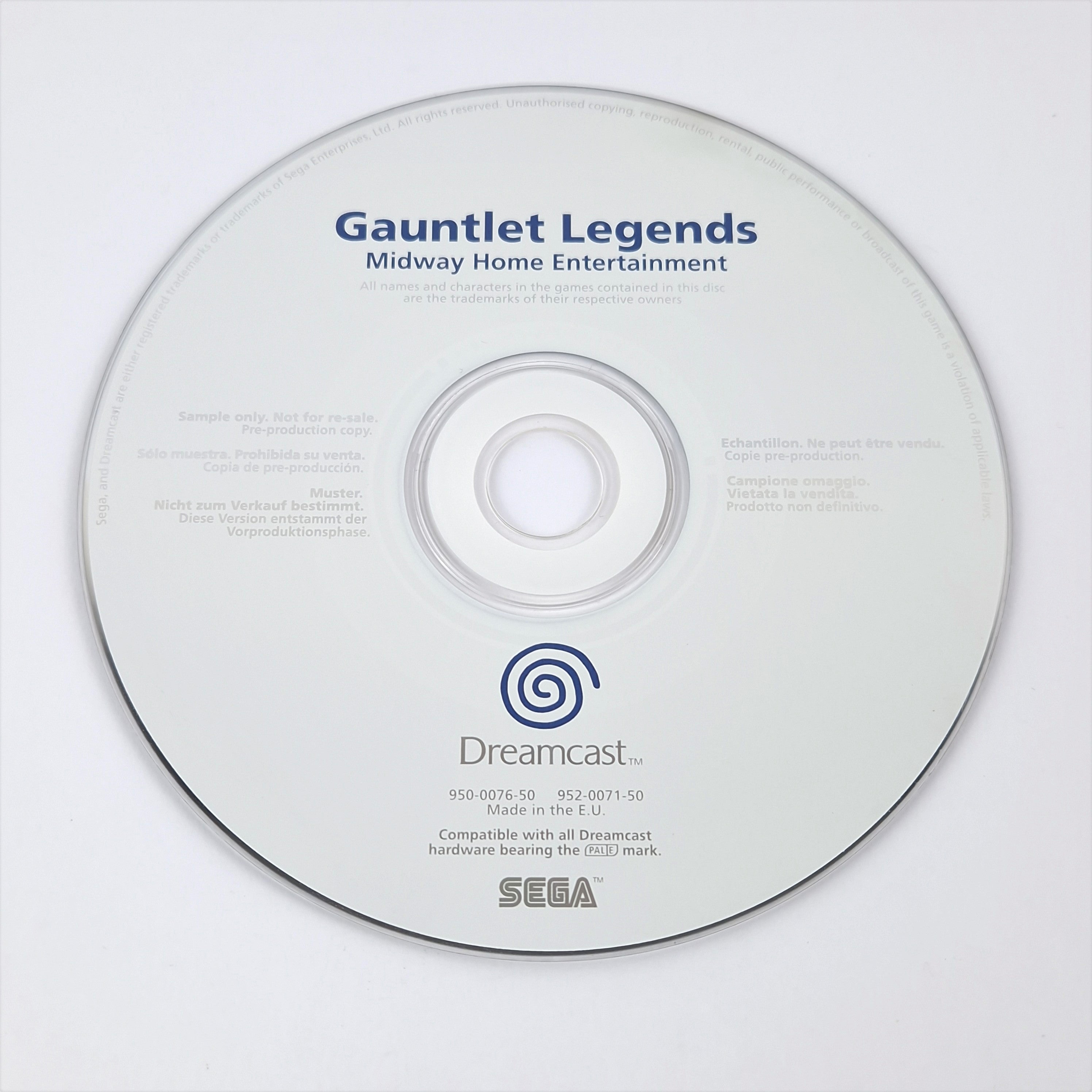 Sega Dreamcast PROMO Game : Gauntlet Legends - Not for Resale Sample PAL DC