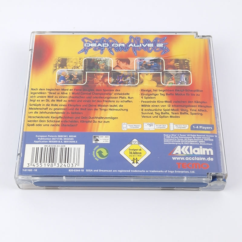Sega Dreamcast Spiel : Dead or Alive 2 - OVP Anleitung CD | DC PAL Game