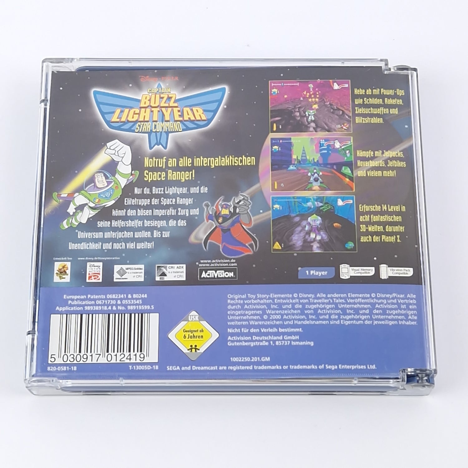 Sega Dreamcast Spiel : Captain Buzz Lightyear Star Command - OVP Anleitung CD
