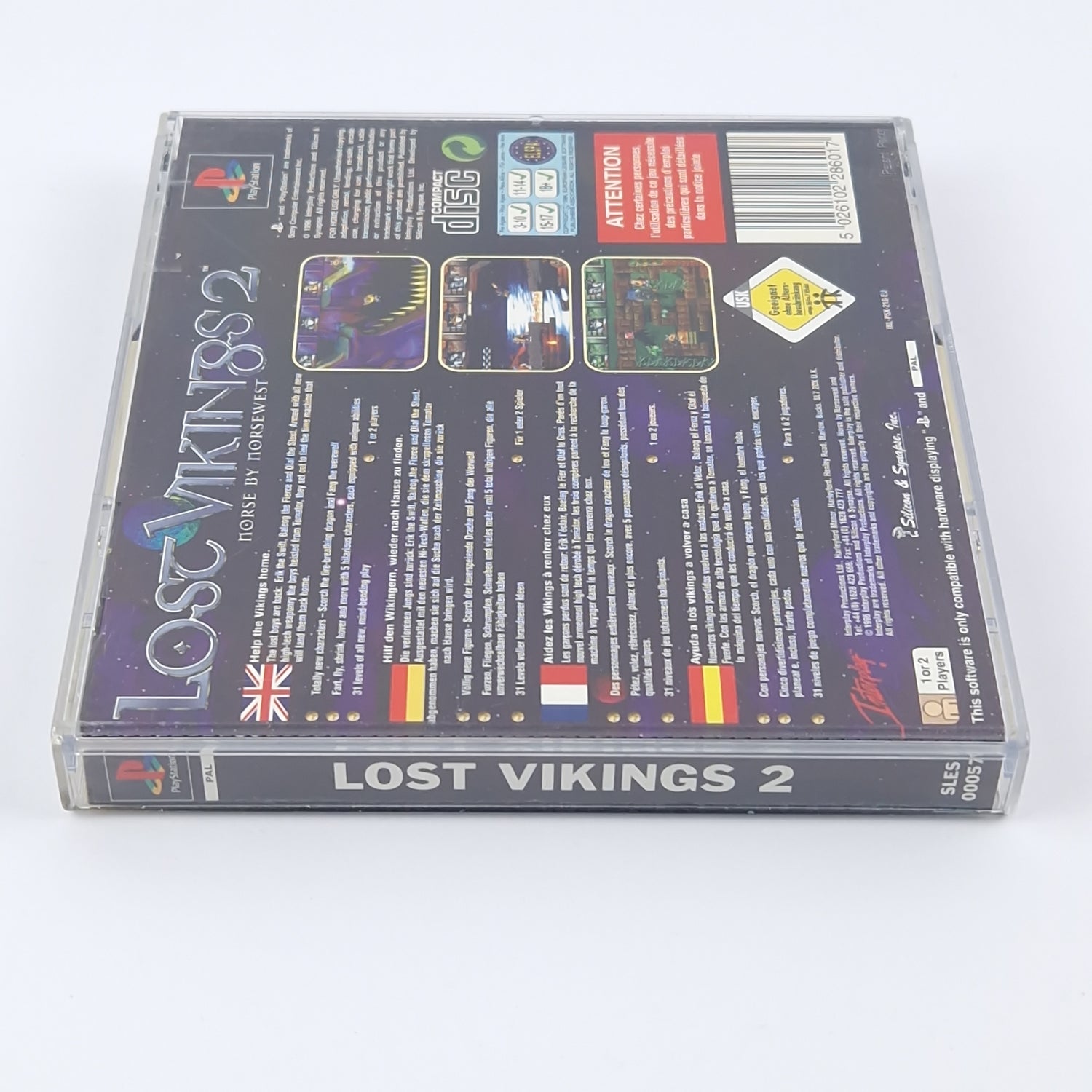 Sony Playstation 1 Game : The Lost Vikings 2 Norse by Norsewest | PS1 PSX original packaging