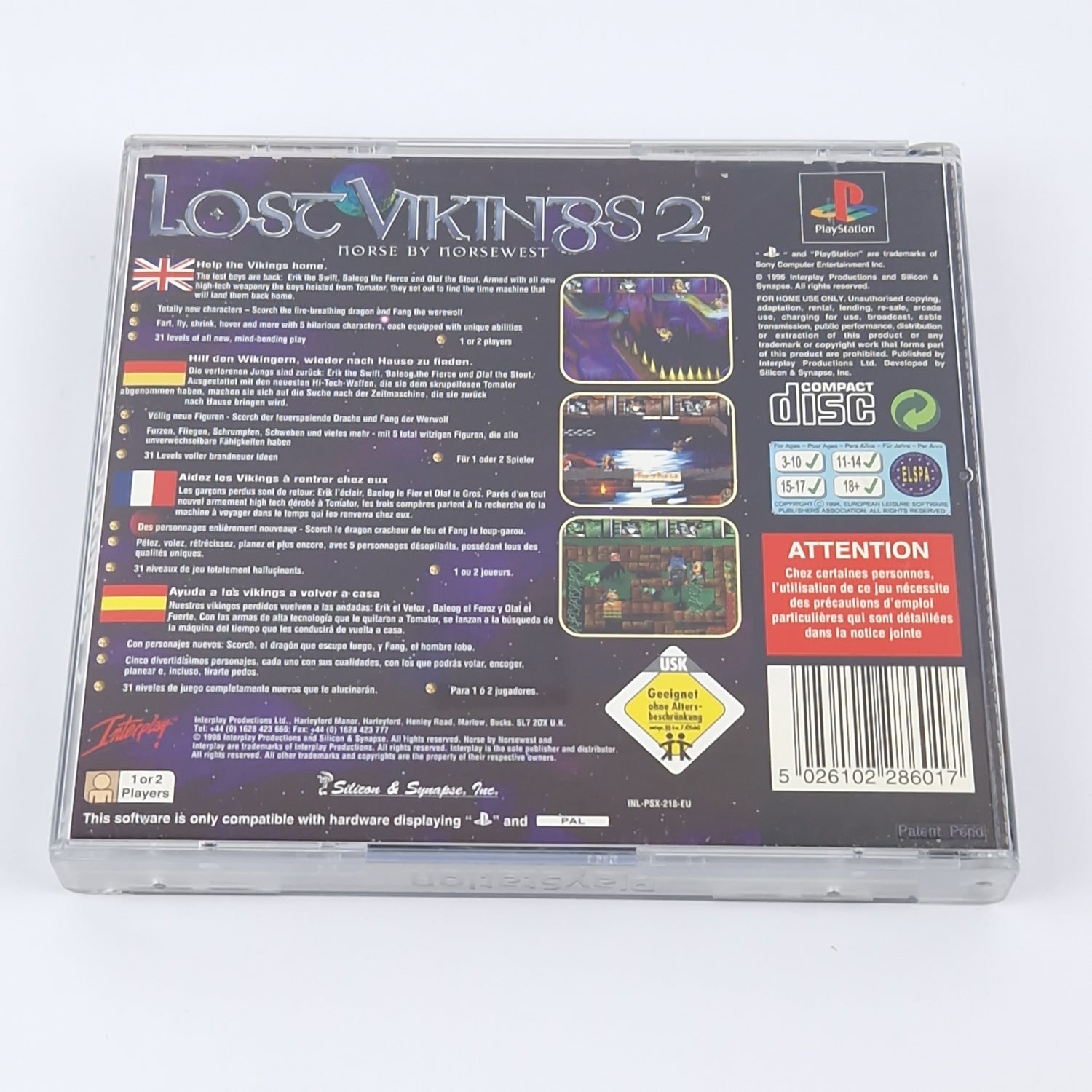 Sony Playstation 1 Spiel : The Lost Vikings 2 Norse by Norsewest | PS1 PSX OVP