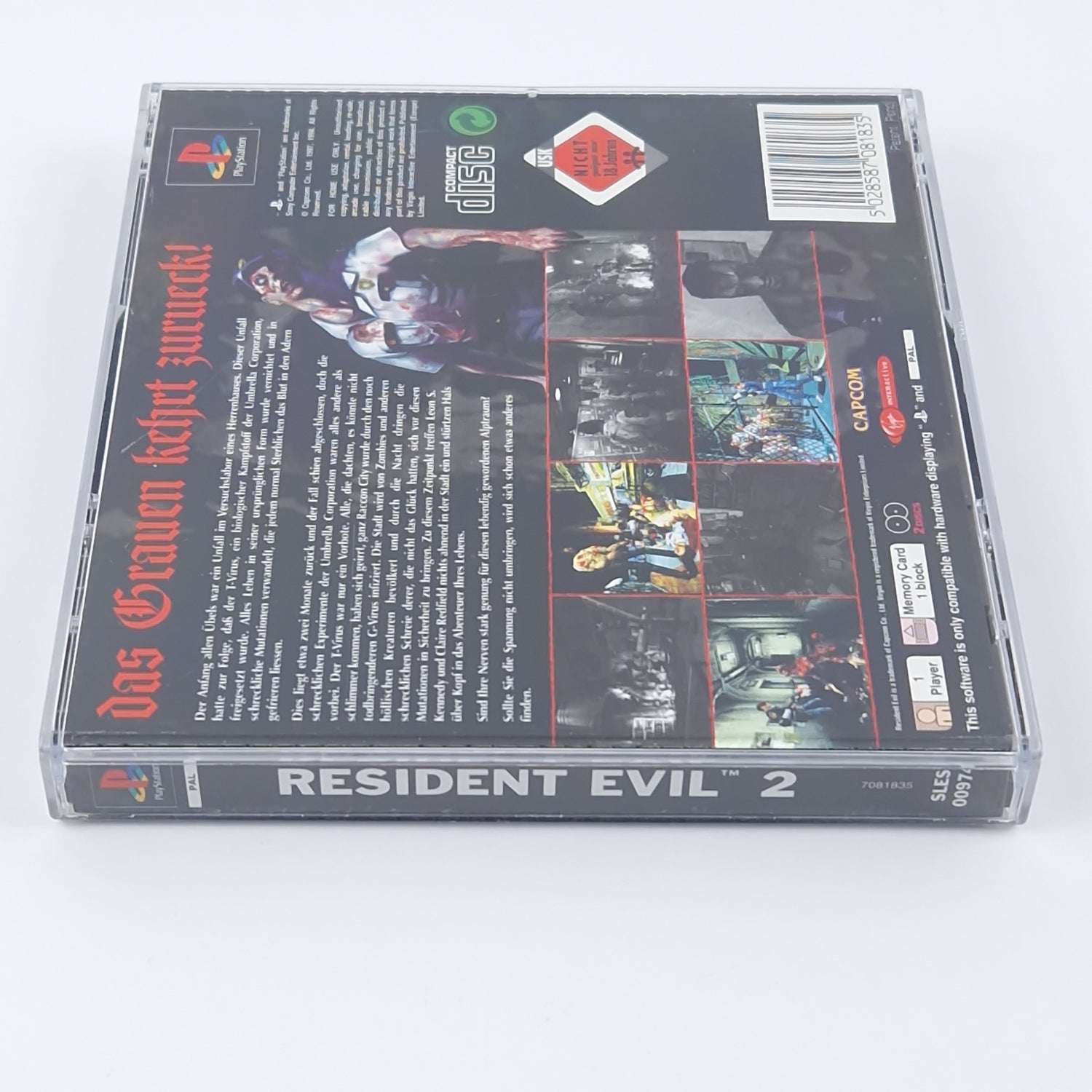 Sony Playstation 1 Spiel : Resident Evil 2 - OVP Anleitung CD PS1 PSX PAL USK18