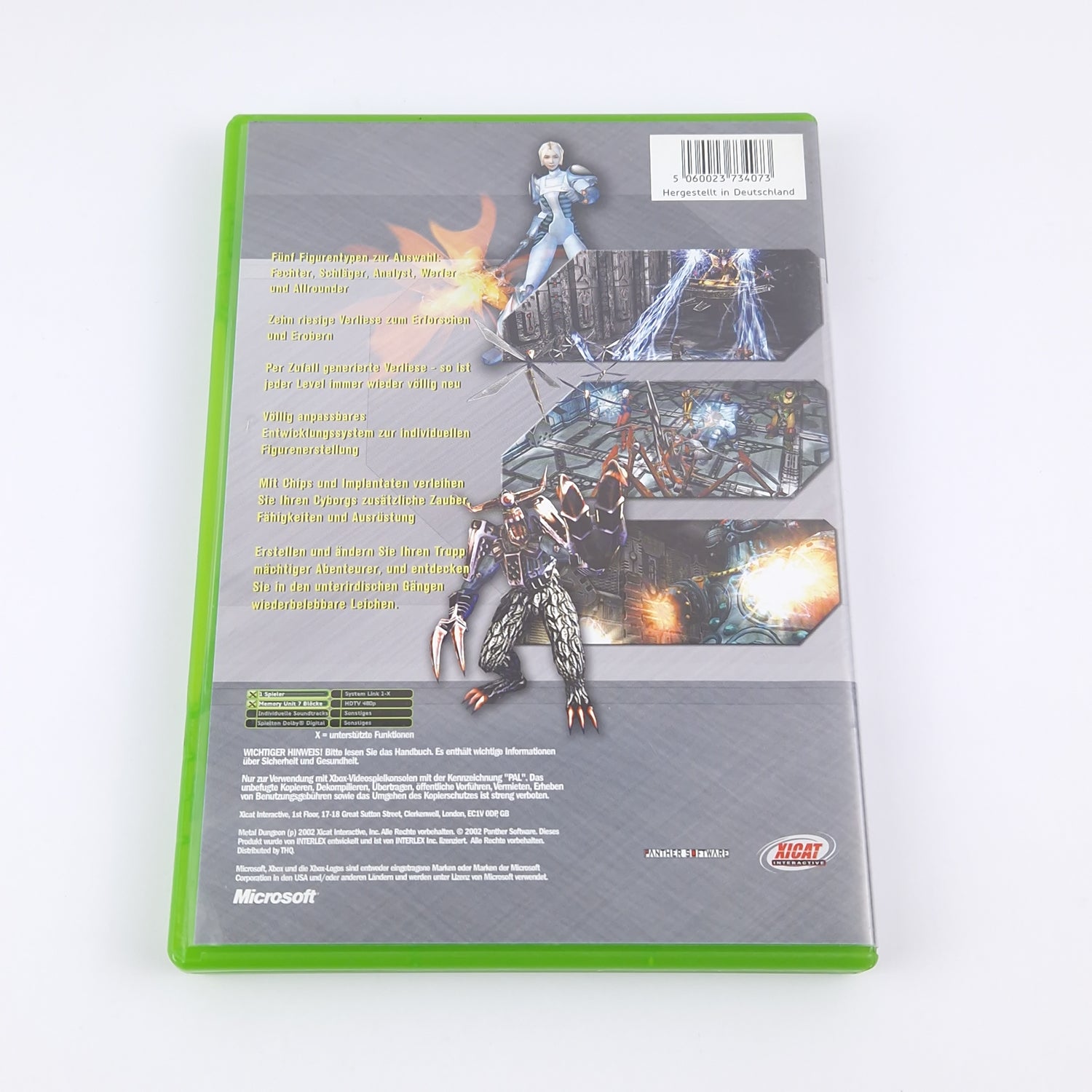 Microsoft Xbox Classic Game: Metal Dungeon - OVP Instructions CD | German PAL
