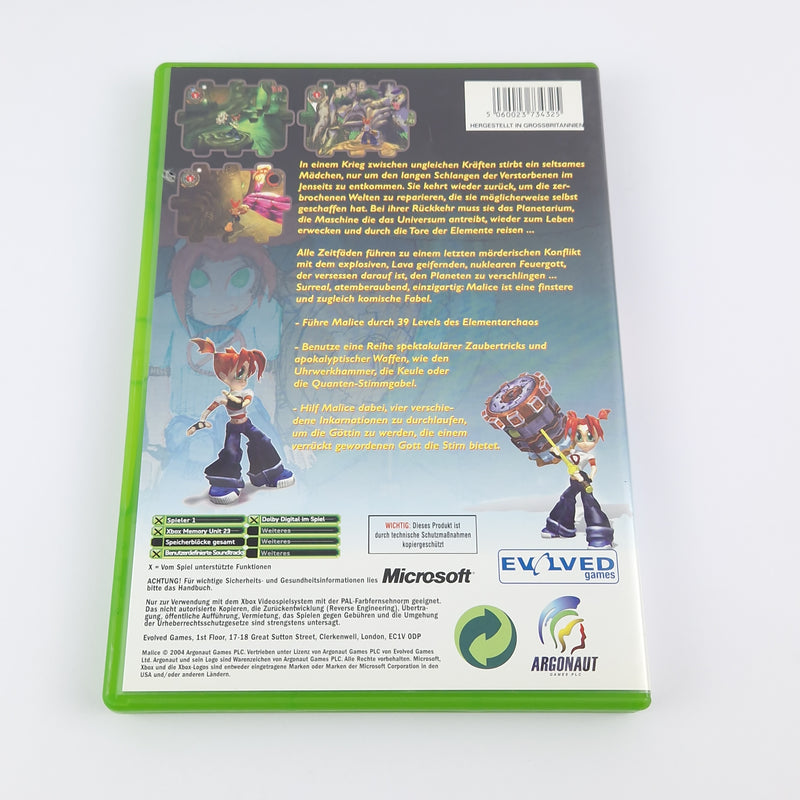 Microsoft Xbox Classic Game: Malice - OVP Instructions CD | German PAL version